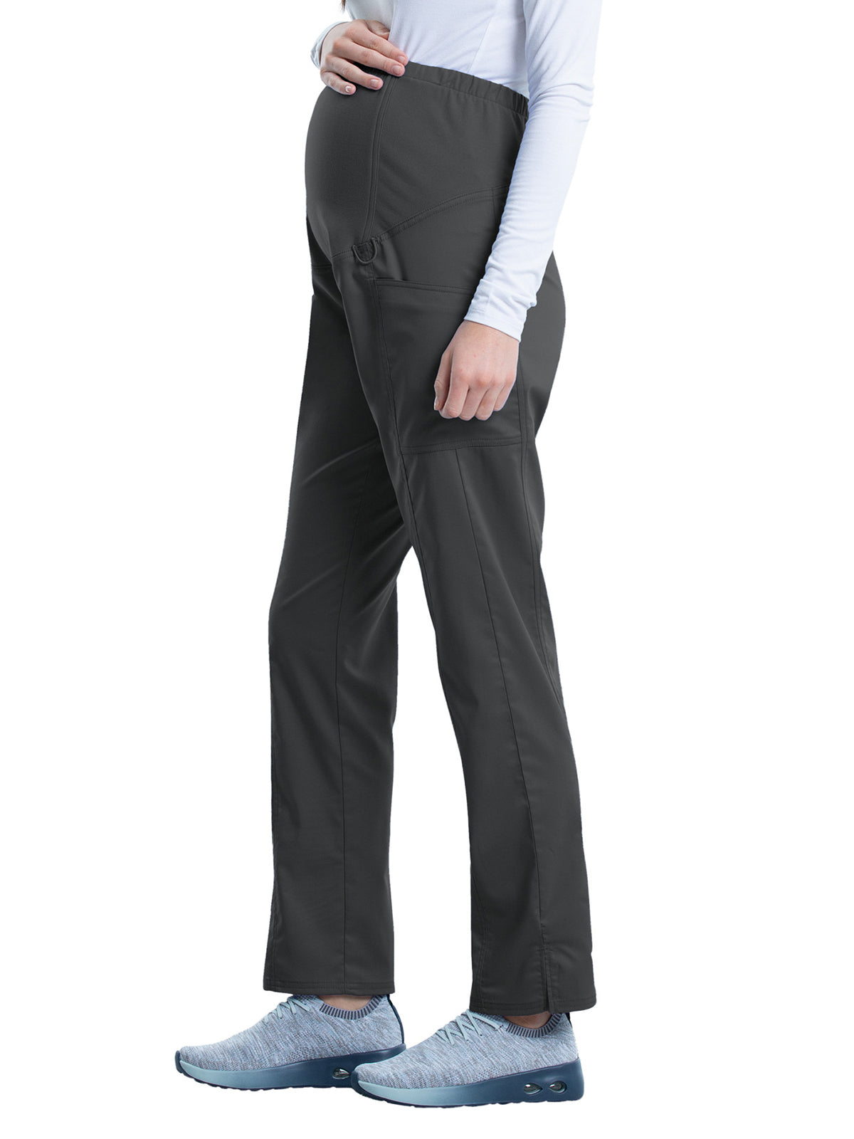 Women's 3-Pocket Maternity Straight Leg Pant - WW155 - Pewter