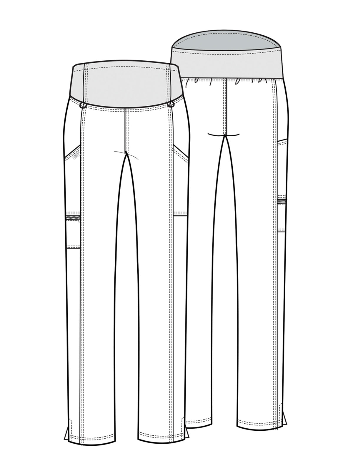 Women's 3-Pocket Maternity Straight Leg Pant - WW155 - Pewter