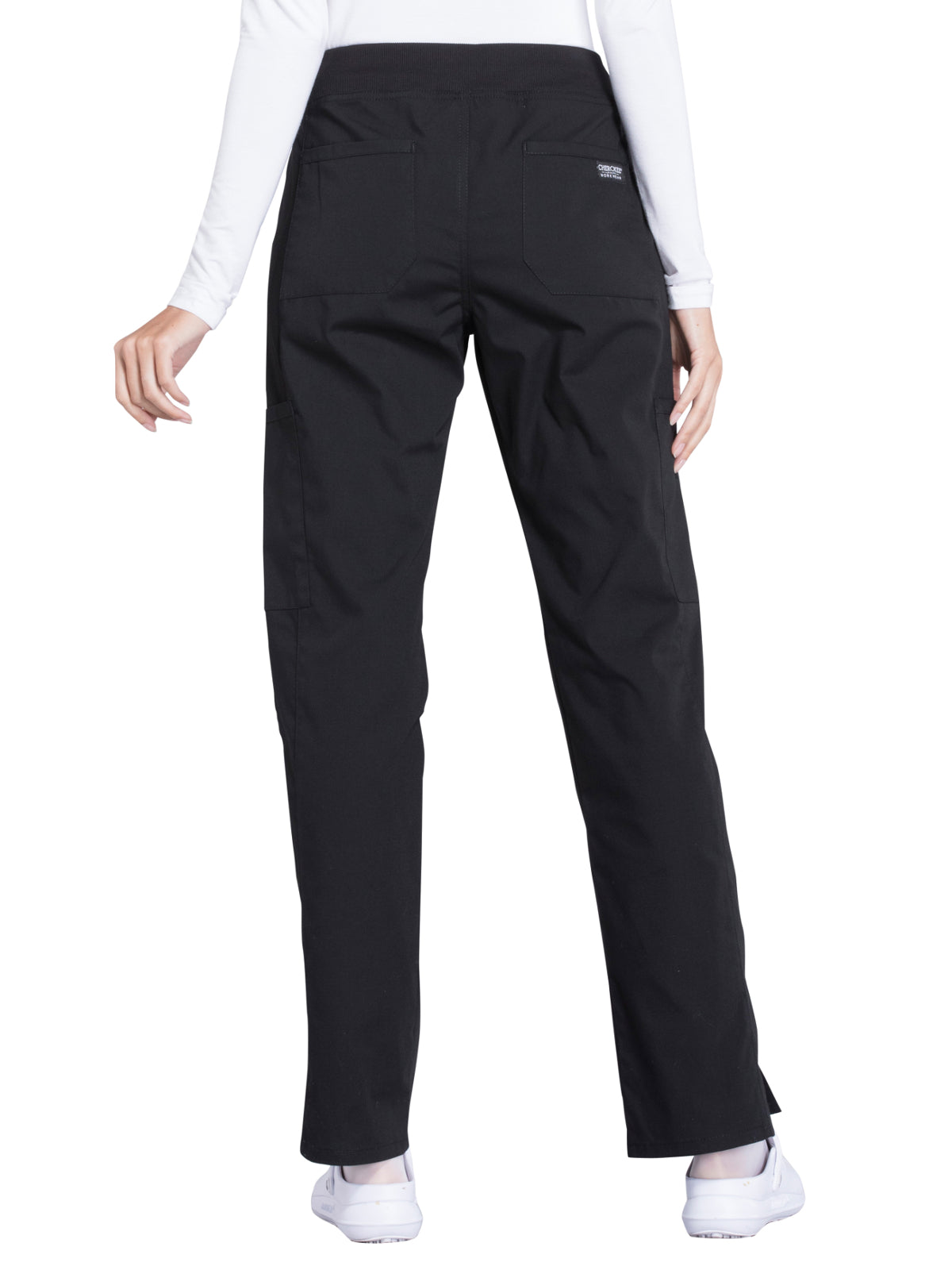 Women's Mid Rise Straight Leg Cargo Pant - WW170 - Black