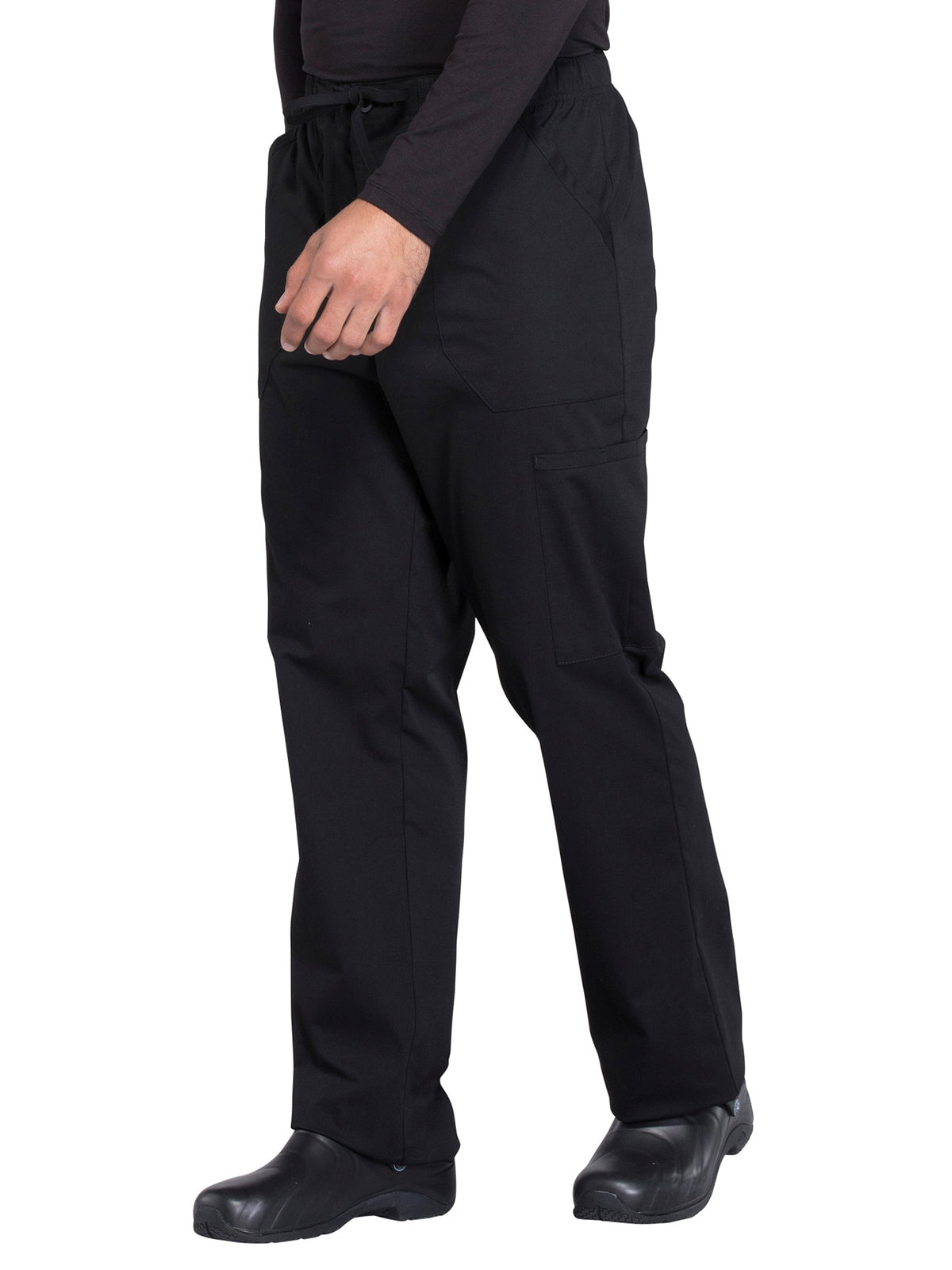 Men's Tapered Leg Fly Front Cargo Pant - WW190 - Black