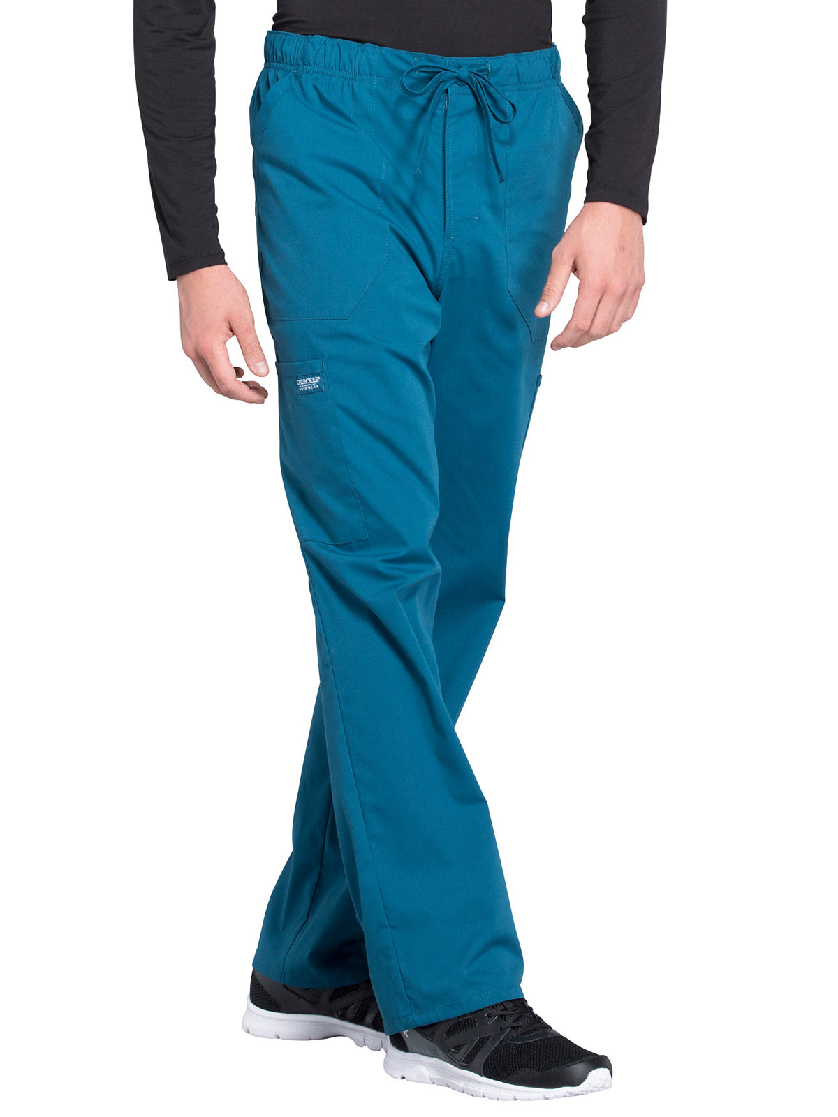 Men's Tapered Leg Fly Front Cargo Pant - WW190 - Caribbean Blue