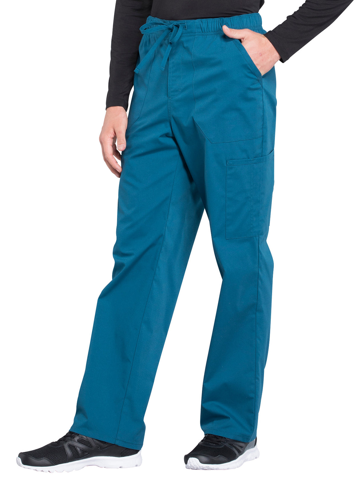 Men's Tapered Leg Fly Front Cargo Pant - WW190 - Caribbean Blue