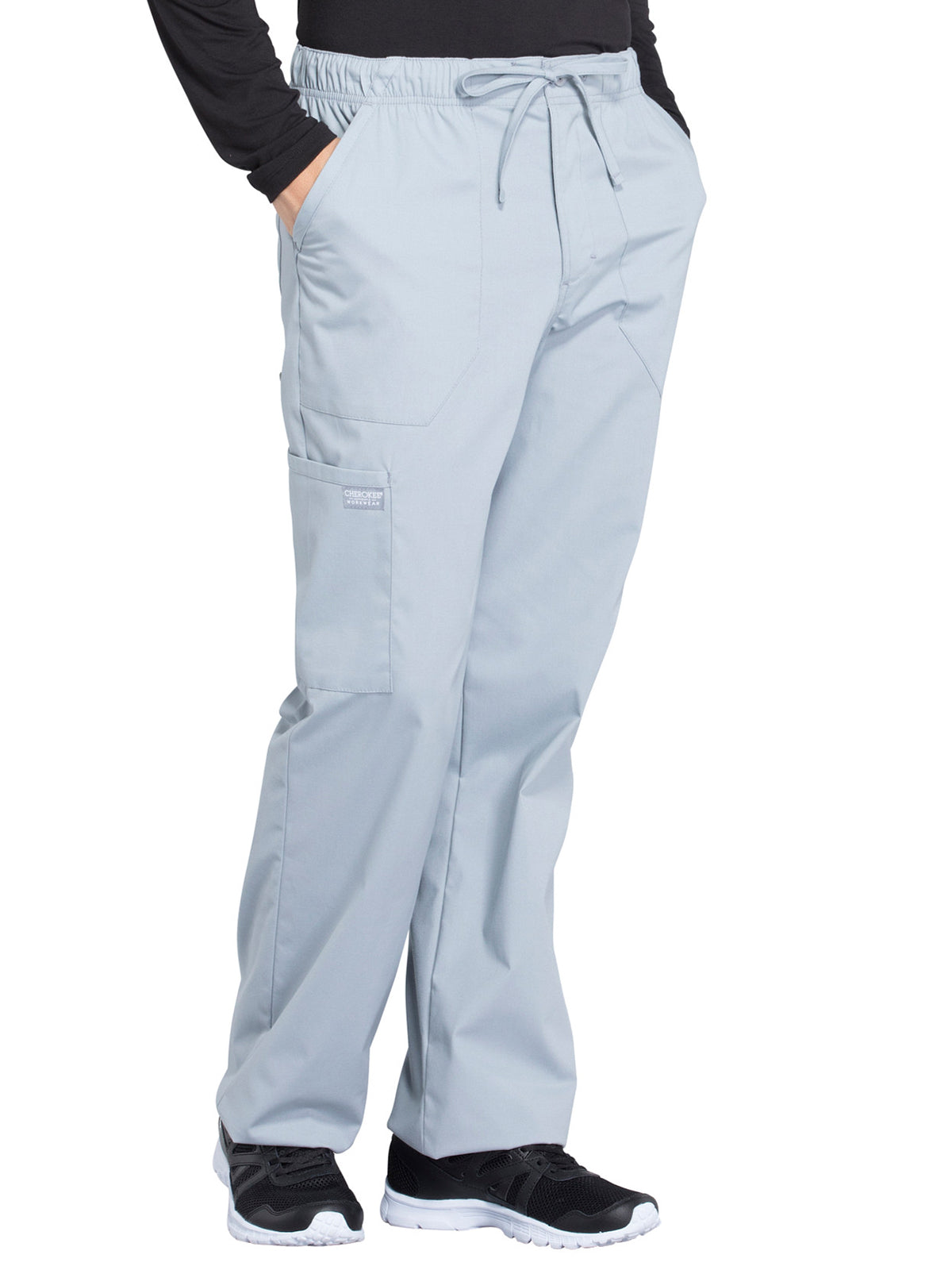 Men's Tapered Leg Fly Front Cargo Pant - WW190 - Grey