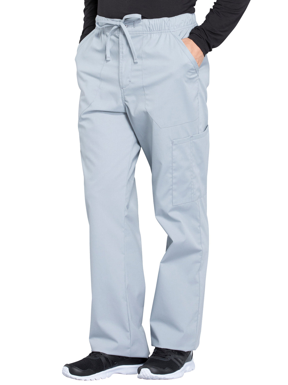Men's Tapered Leg Fly Front Cargo Pant - WW190 - Grey
