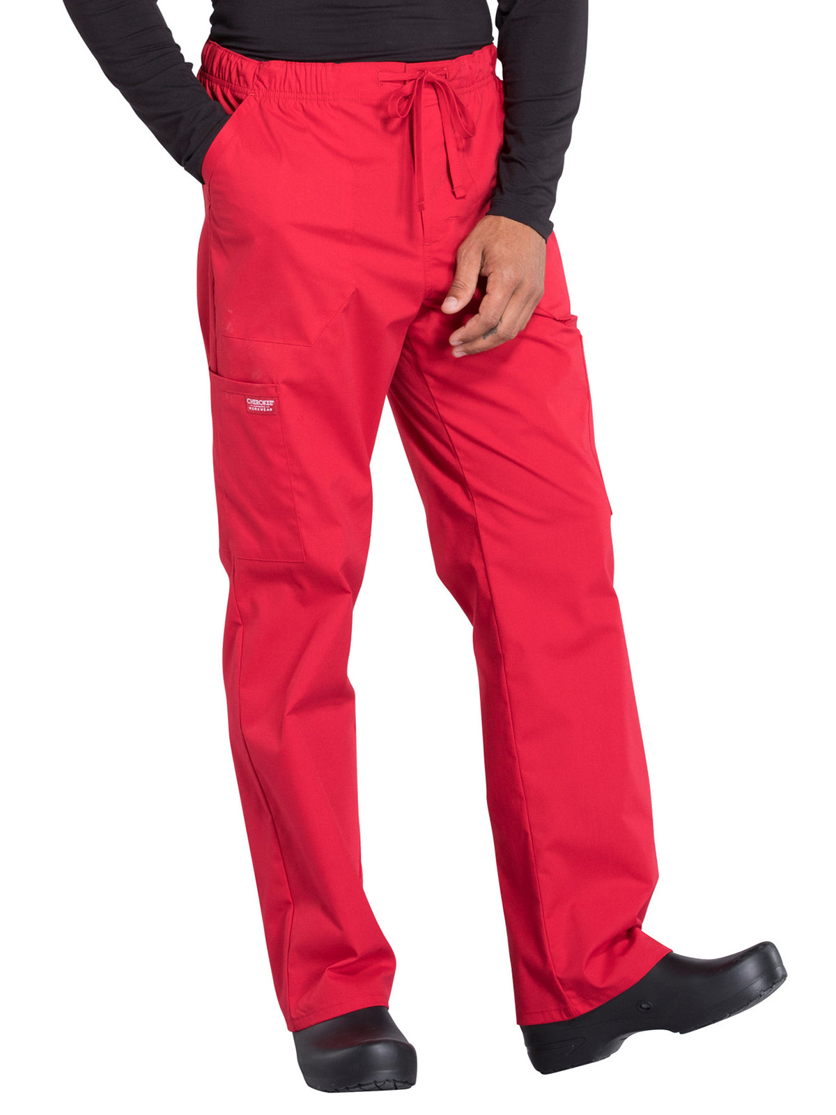 Men's Tapered Leg Fly Front Cargo Pant - WW190 - Red