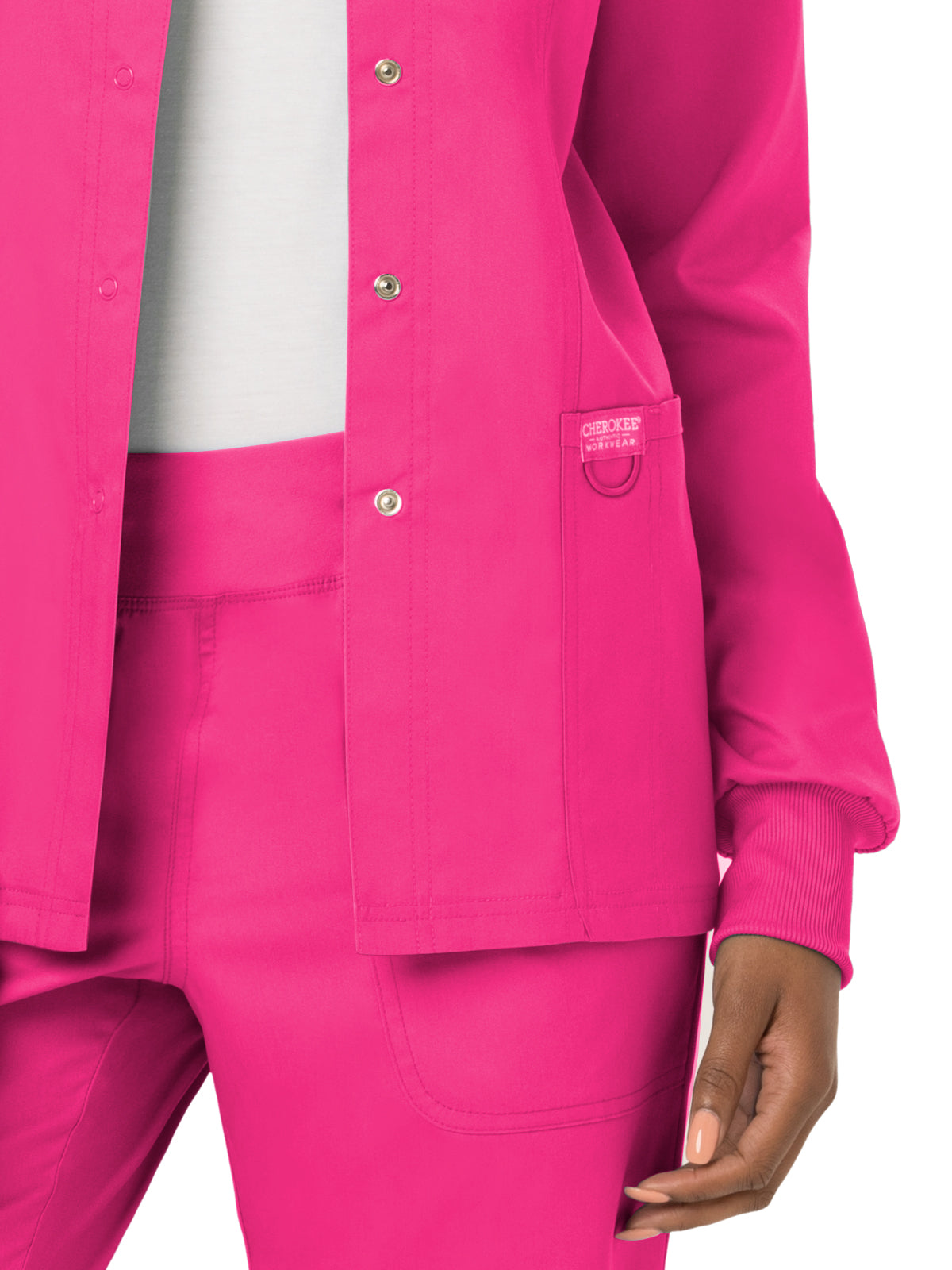 Women's 3-Pocket Snap Front Jacket - WW310 - Electric Pink