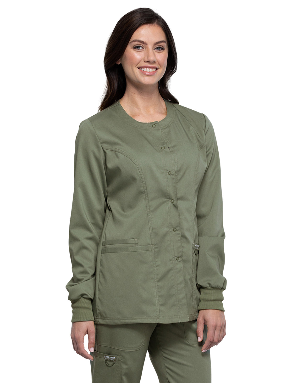 Women's 3-Pocket Snap Front Jacket - WW310 - Olive
