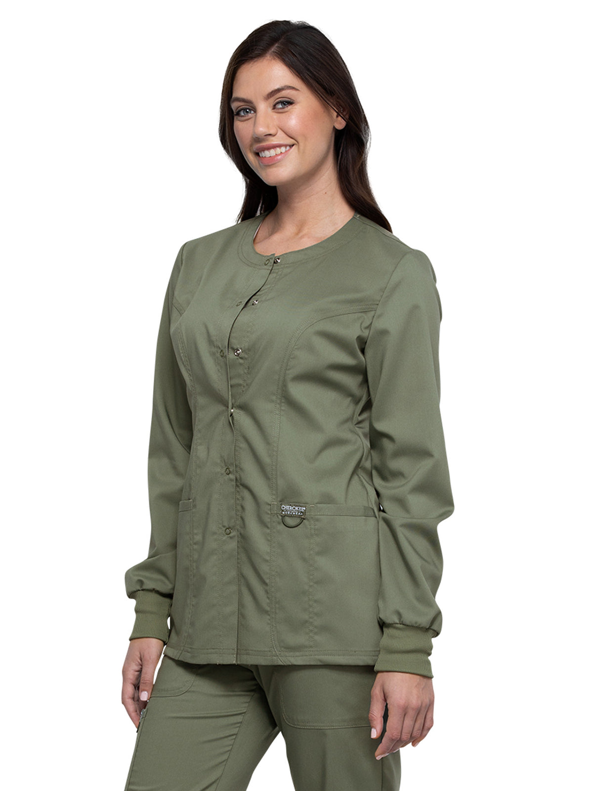 Women's 3-Pocket Snap Front Jacket - WW310 - Olive