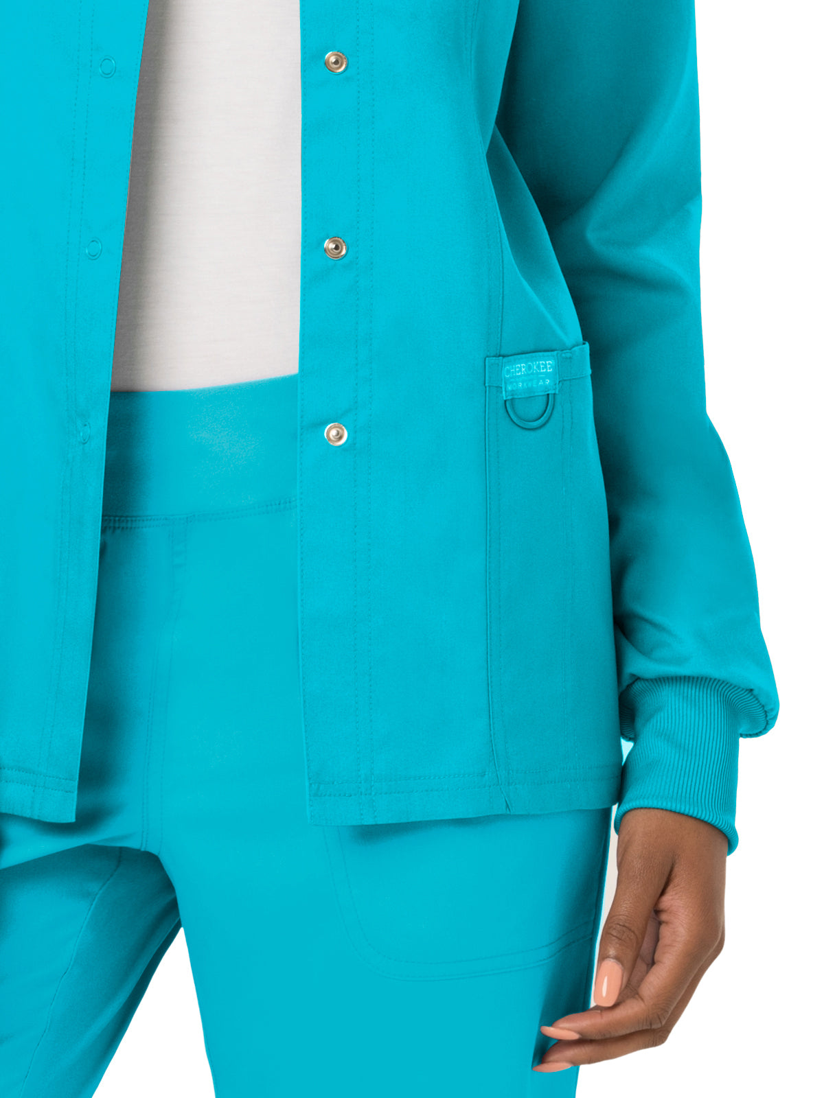 Women's 3-Pocket Snap Front Jacket - WW310 - Turquoise