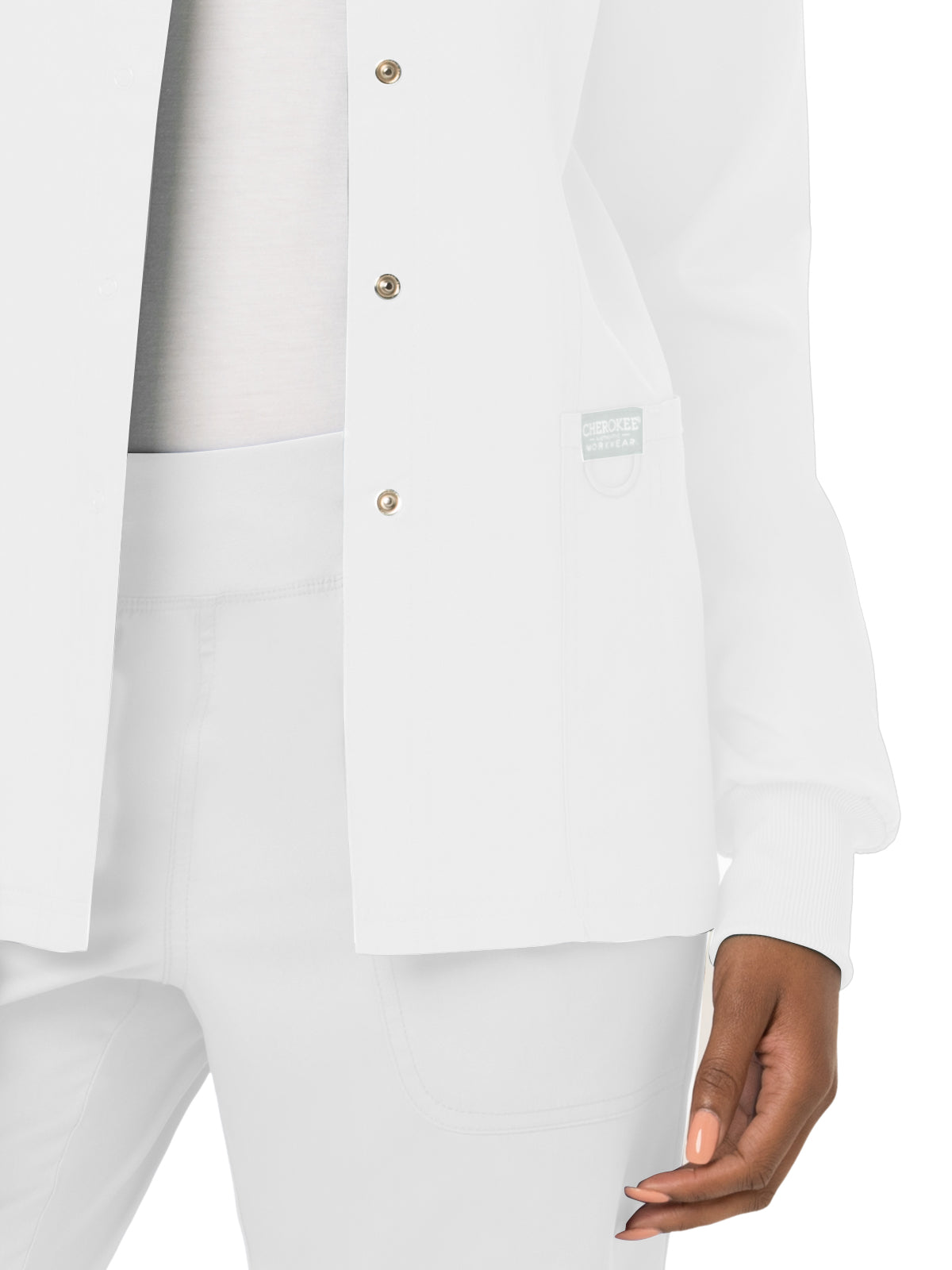 Women's 3-Pocket Snap Front Jacket - WW310 - White