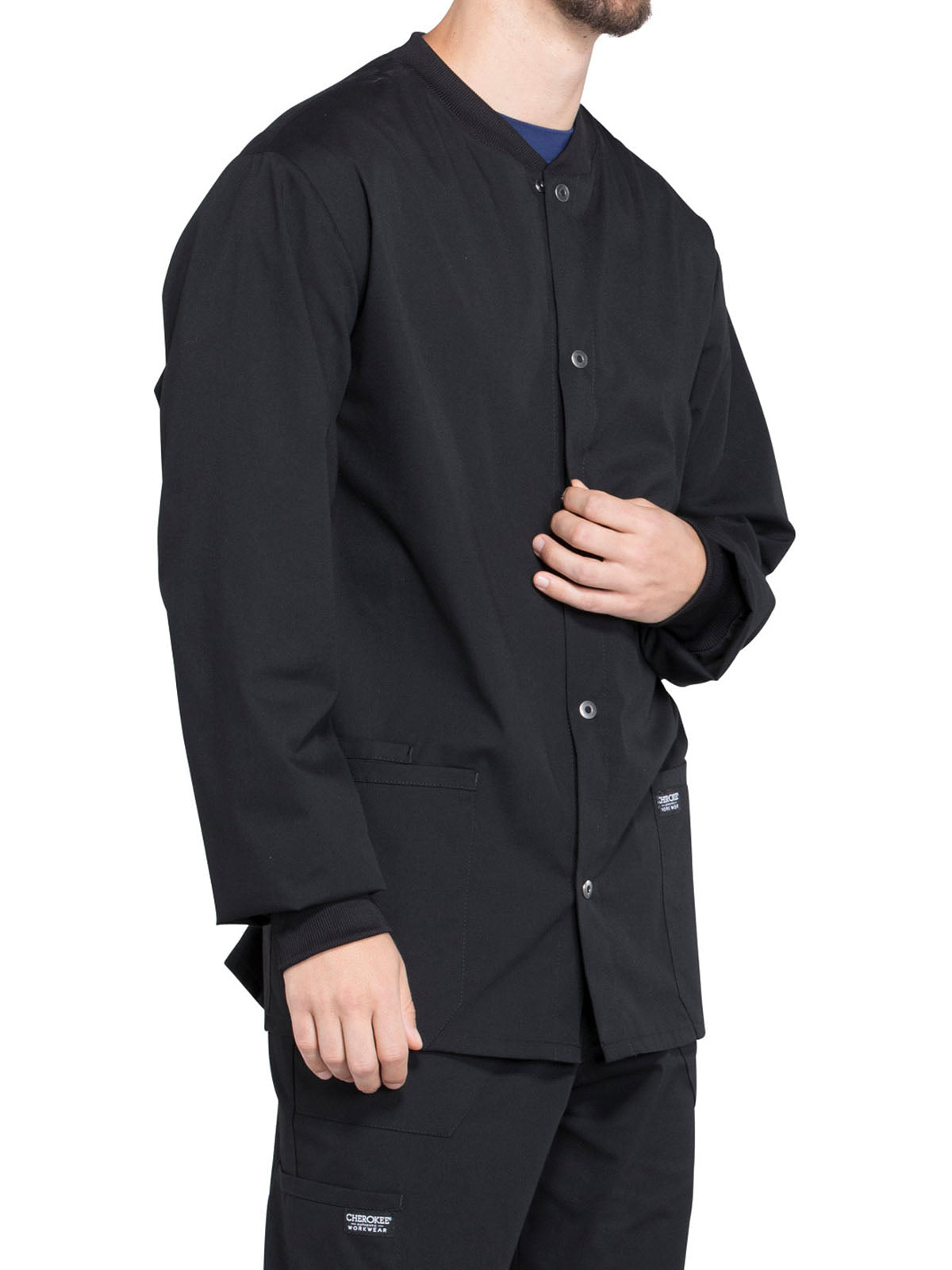 Men's 2-Pocket Snap Front Jacket - WW360 - Black