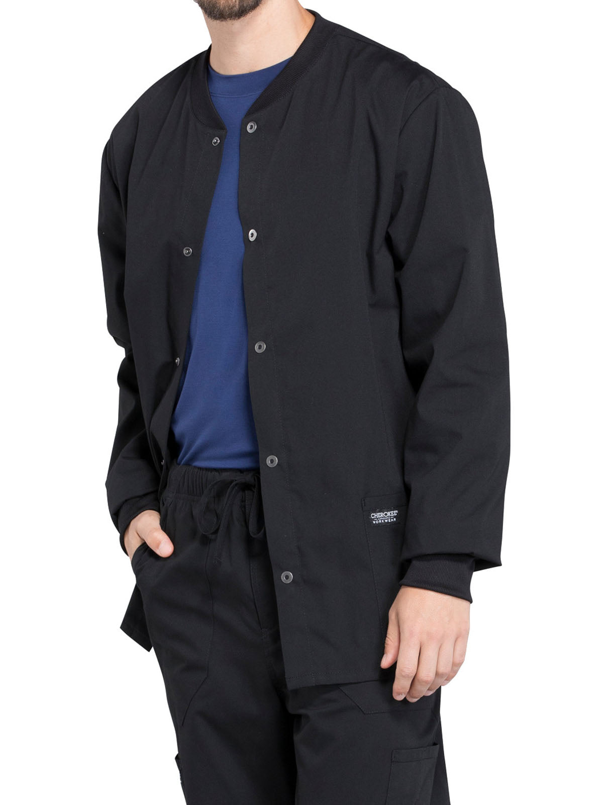 Men's 2-Pocket Snap Front Jacket - WW360 - Black