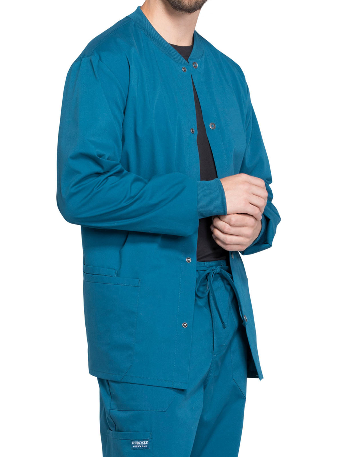 Men's 2-Pocket Snap Front Jacket - WW360 - Caribbean Blue