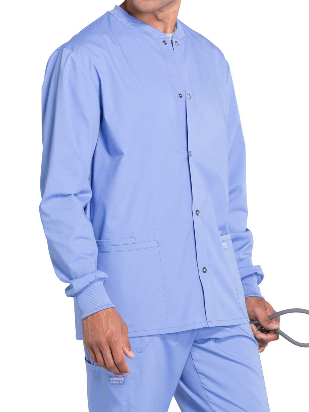 Men's 2-Pocket Snap Front Jacket - WW360 - Ciel Blue