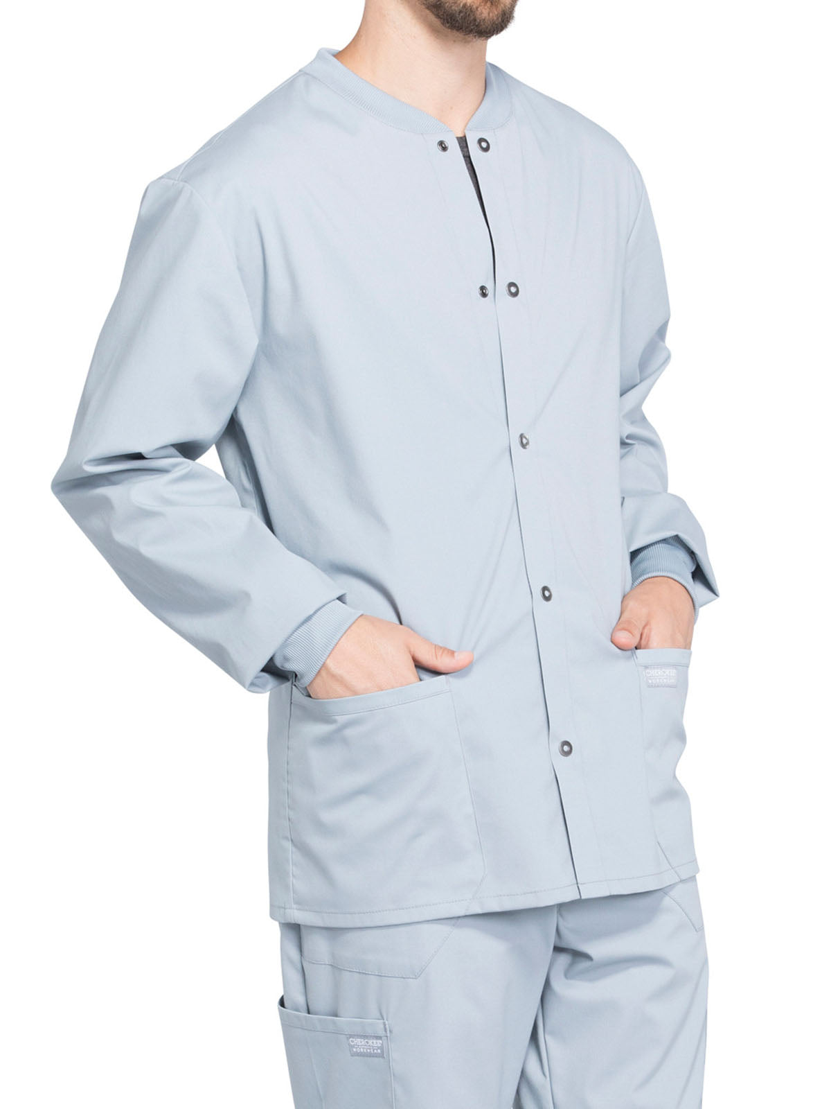 Men's 2-Pocket Snap Front Jacket - WW360 - Grey