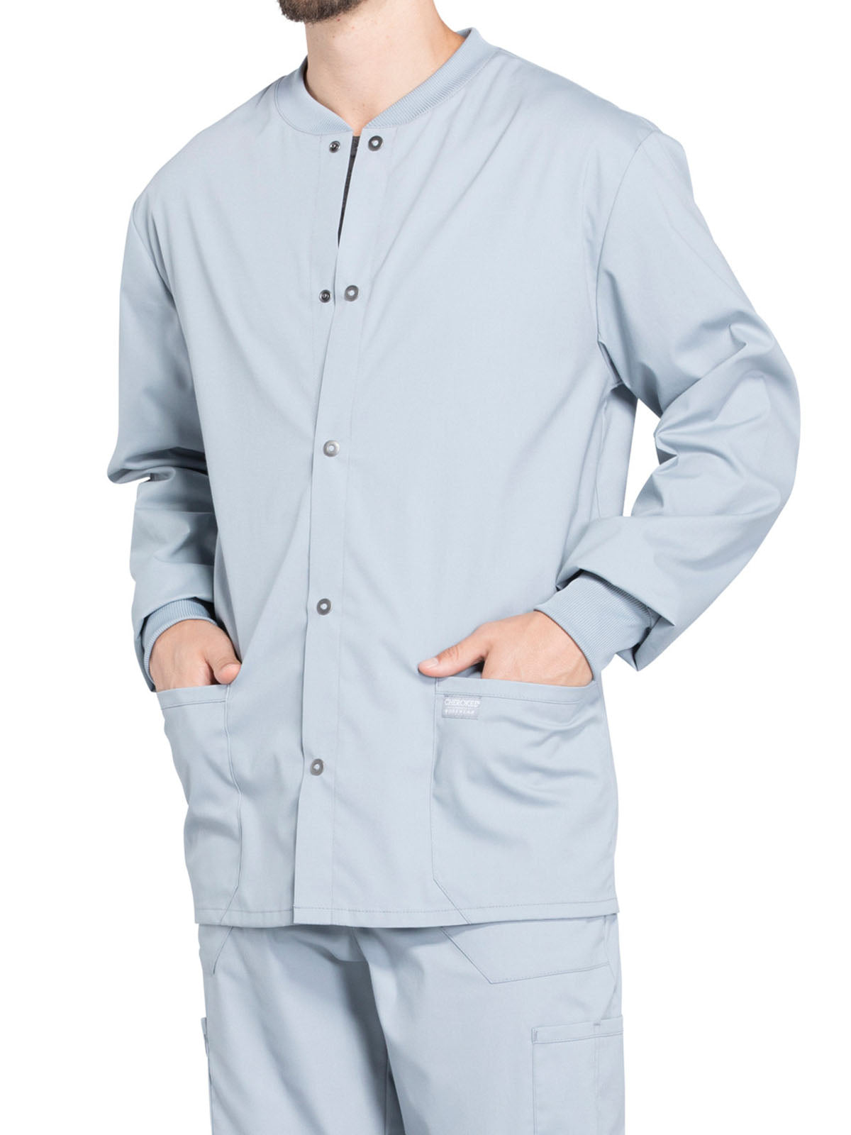 Men's 2-Pocket Snap Front Jacket - WW360 - Grey