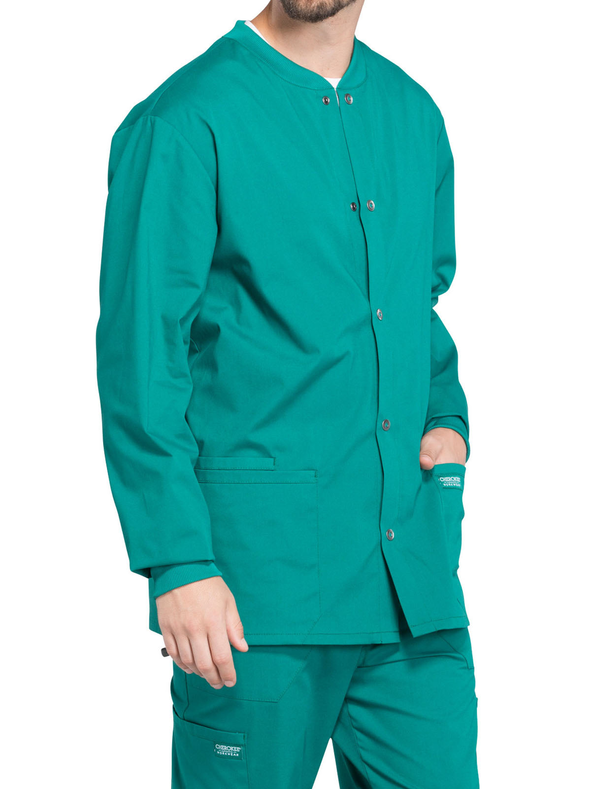 Men's 2-Pocket Snap Front Jacket - WW360 - Hunter Green