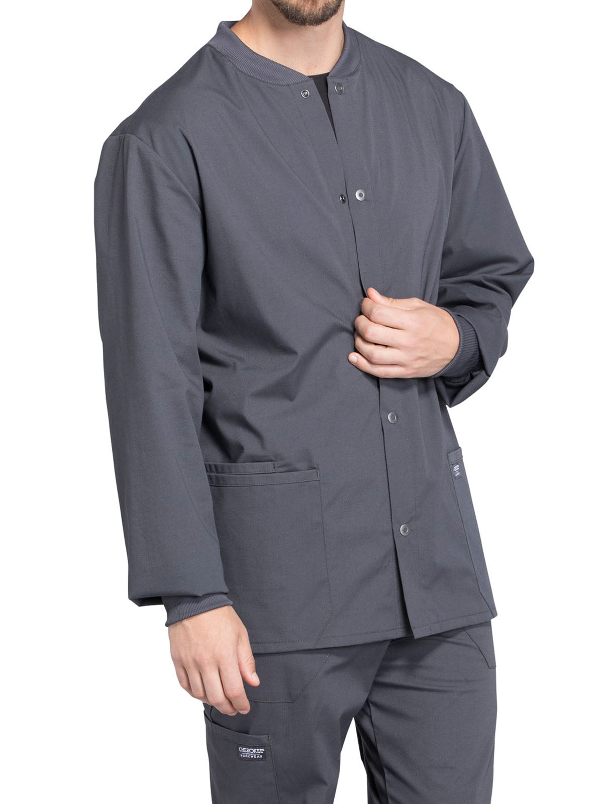 Men's 2-Pocket Snap Front Jacket - WW360 - Pewter