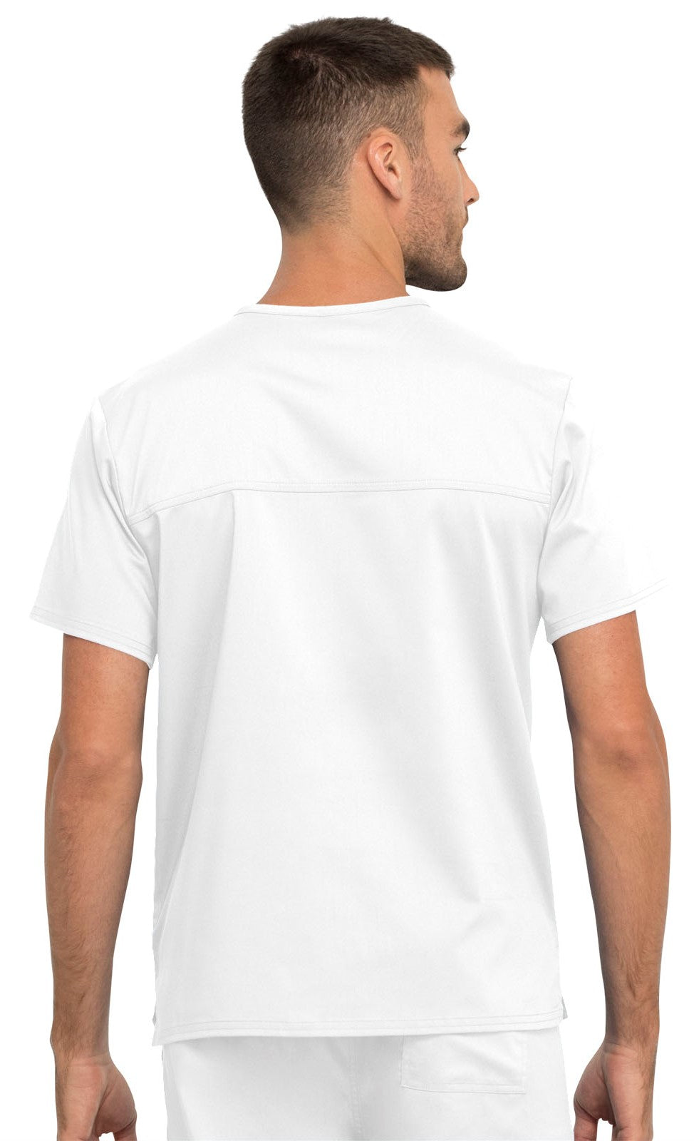 Unisex 1-Pocket Tuckable V-Neck Top - WW625 - White