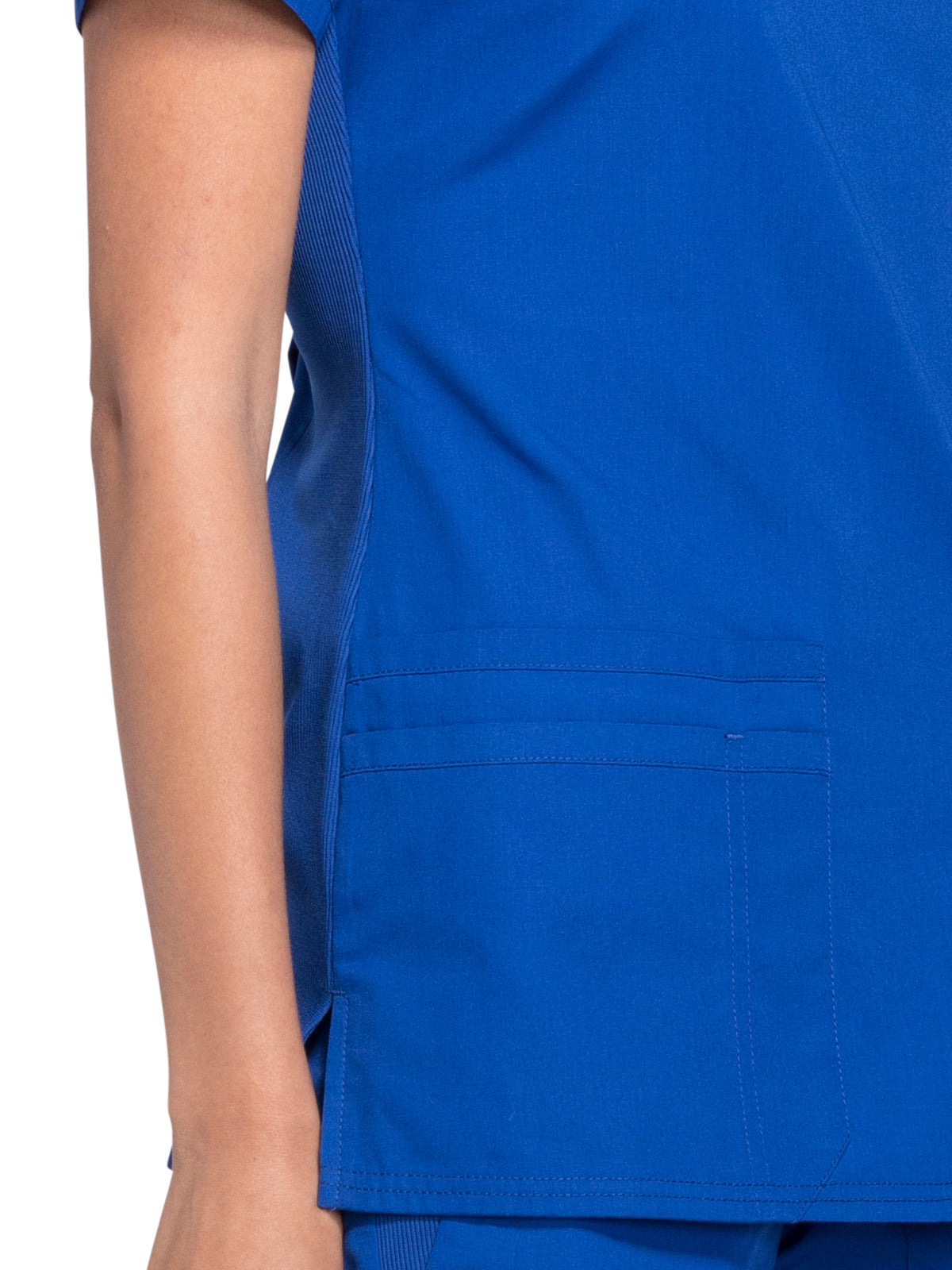 Women's 2-Pocket V-Neck Top - WW645 - Galaxy Blue