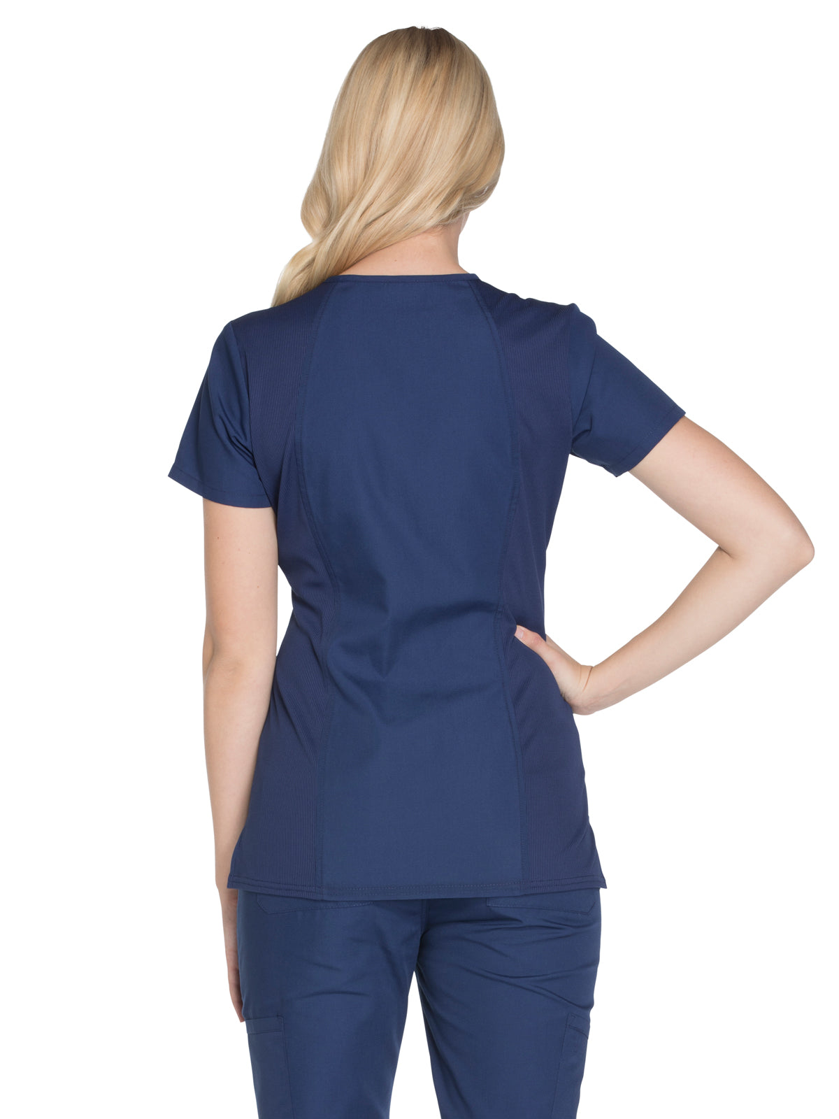 Women's 2-Pocket V-Neck Top - WW645 - Navy
