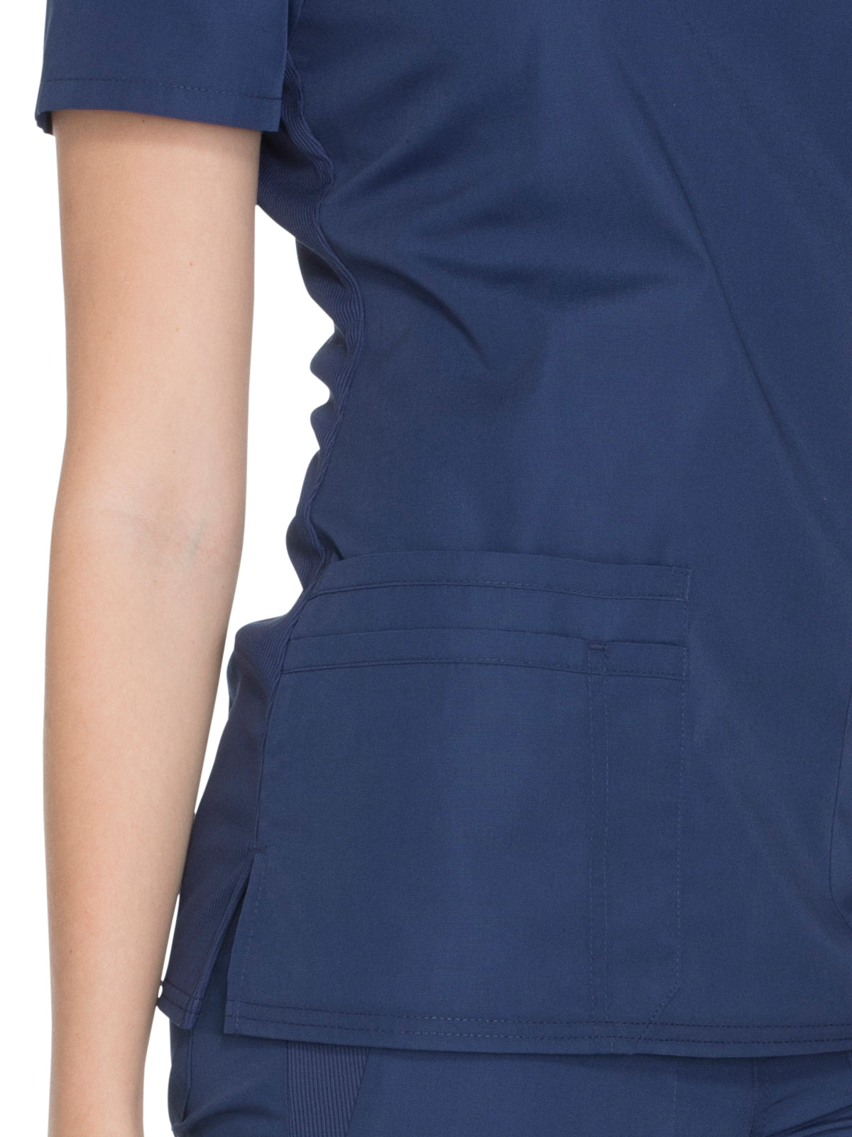 Women's 2-Pocket V-Neck Top - WW645 - Navy