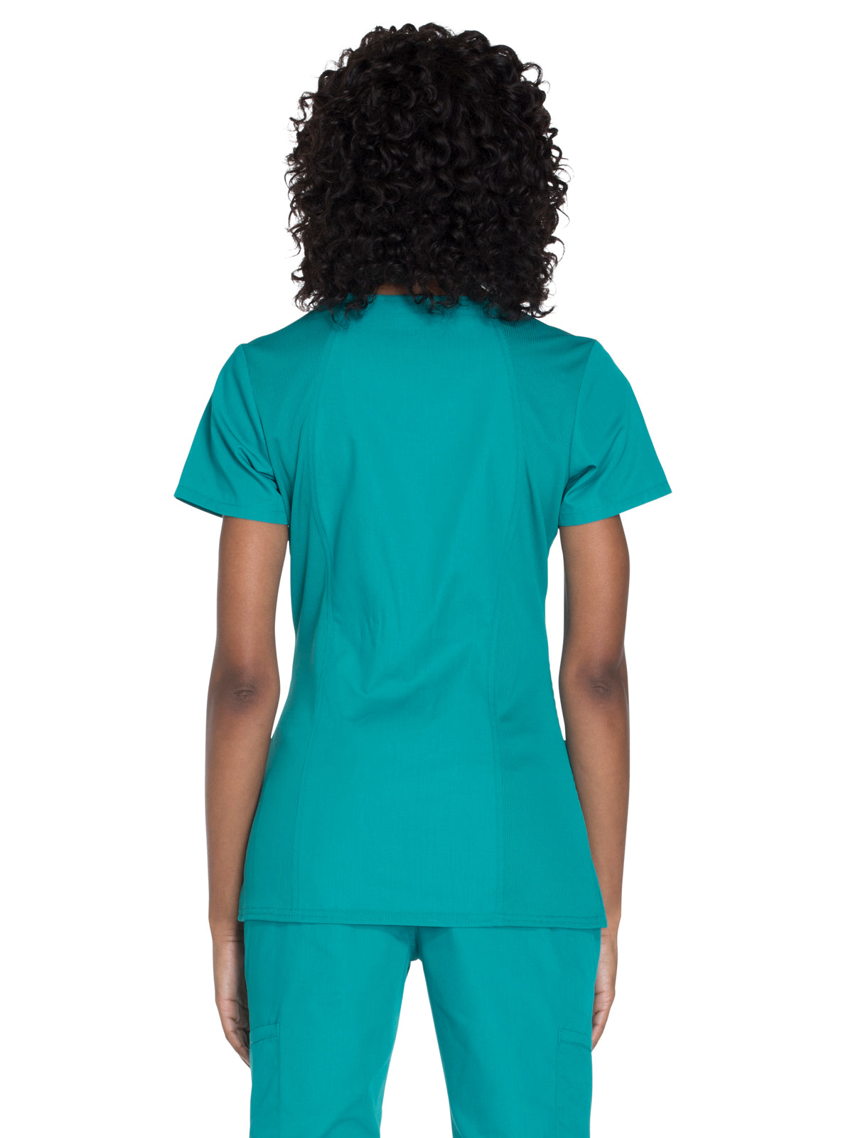 Women's 2-Pocket V-Neck Top - WW645 - Teal Blue