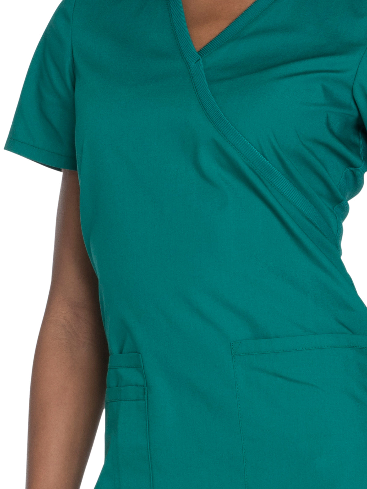 Women's 2-Pocket Mock Wrap Top - WW650 - Hunter