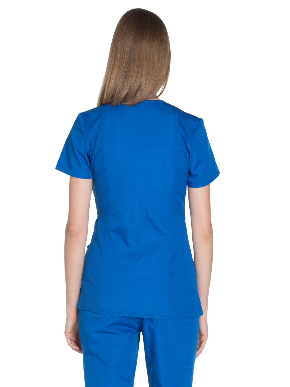 Women's 2-Pocket Mock Wrap Top - WW650 - Royal