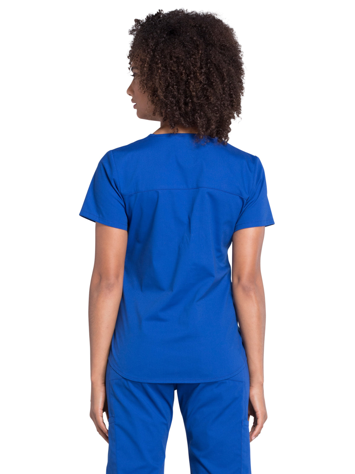 Women's 3-Pocket V-Neck Top - WW665 - Galaxy Blue