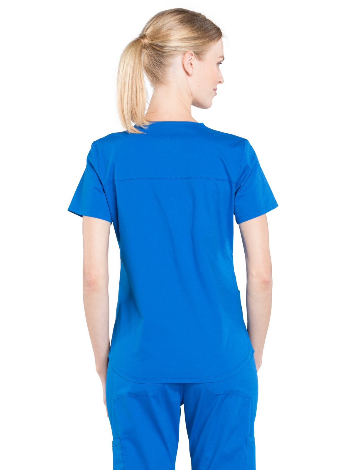 Women's 3-Pocket V-Neck Top - WW665 - Royal