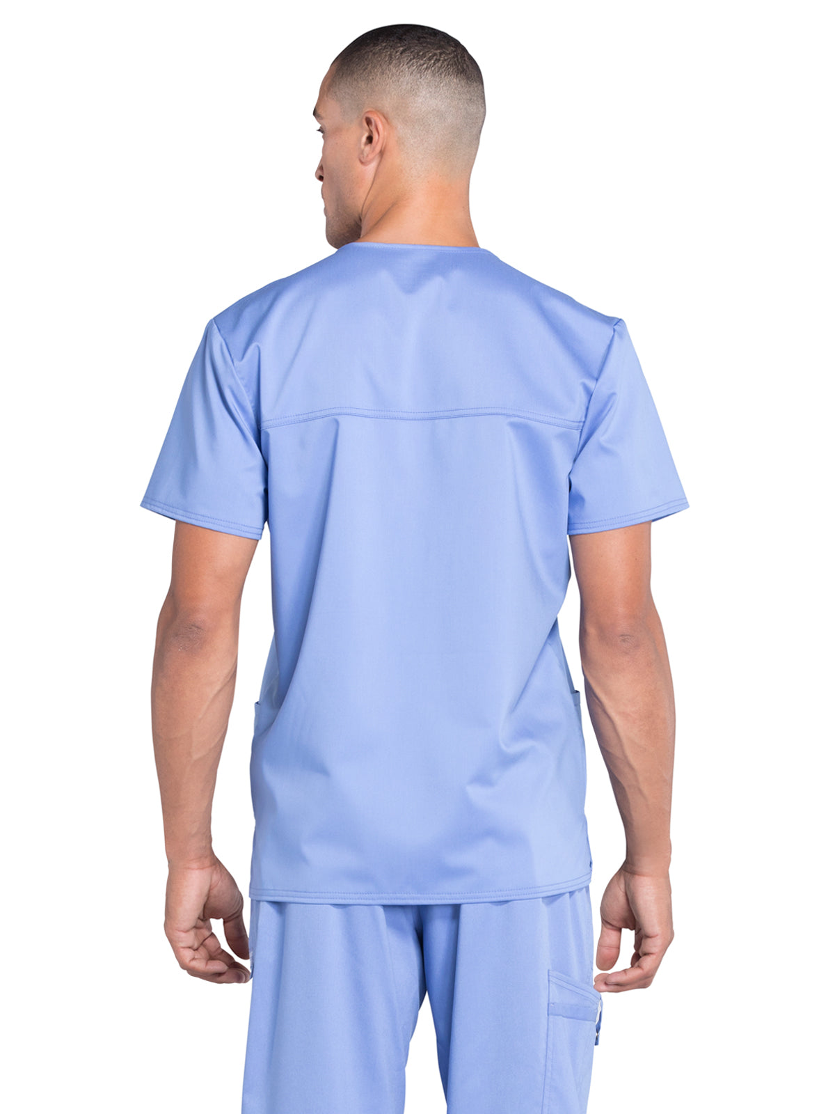 Men's 3-Pocket V-Neck Top - WW670 - Ciel Blue