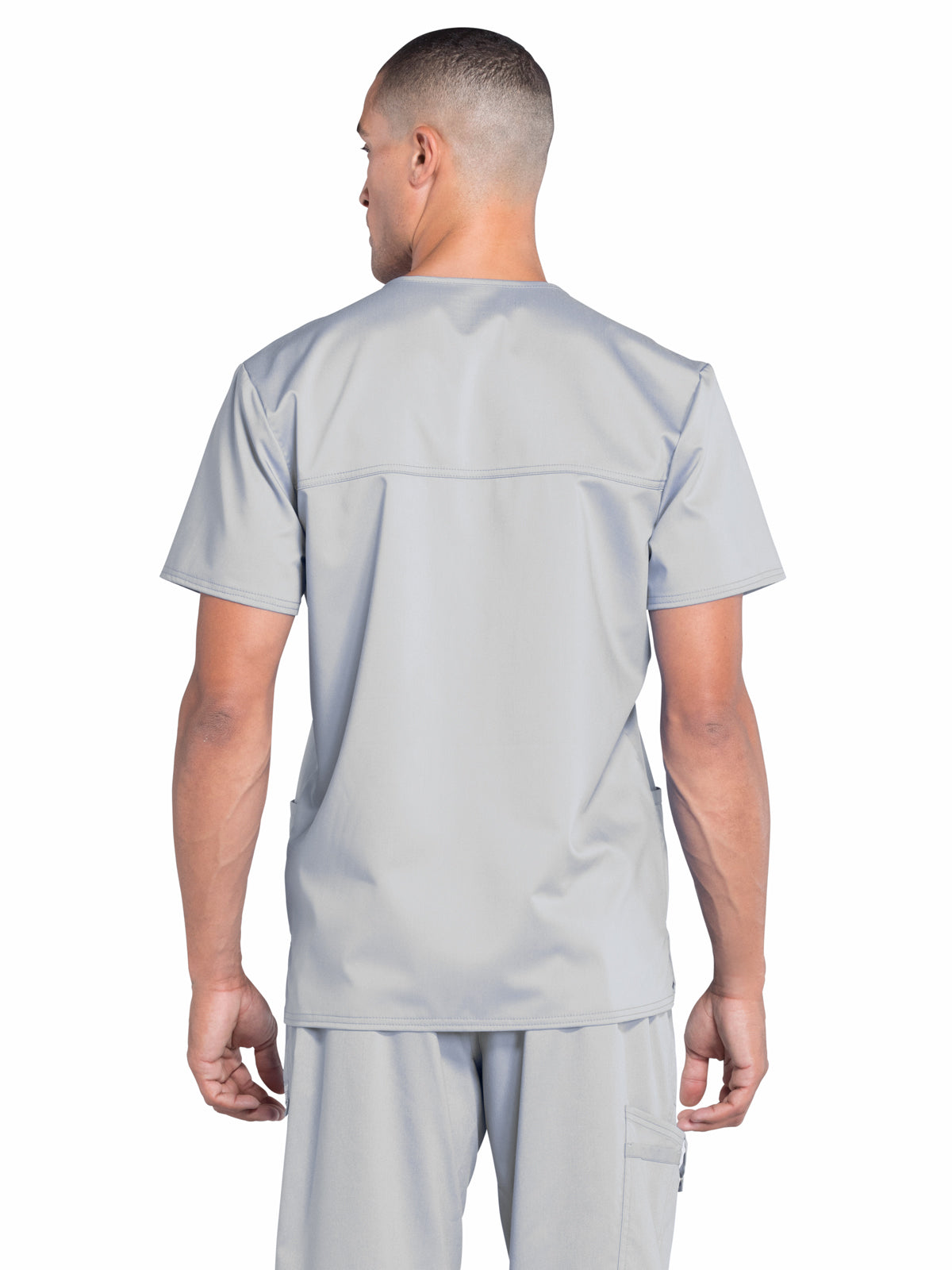 Men's 3-Pocket V-Neck Top - WW670 - Grey