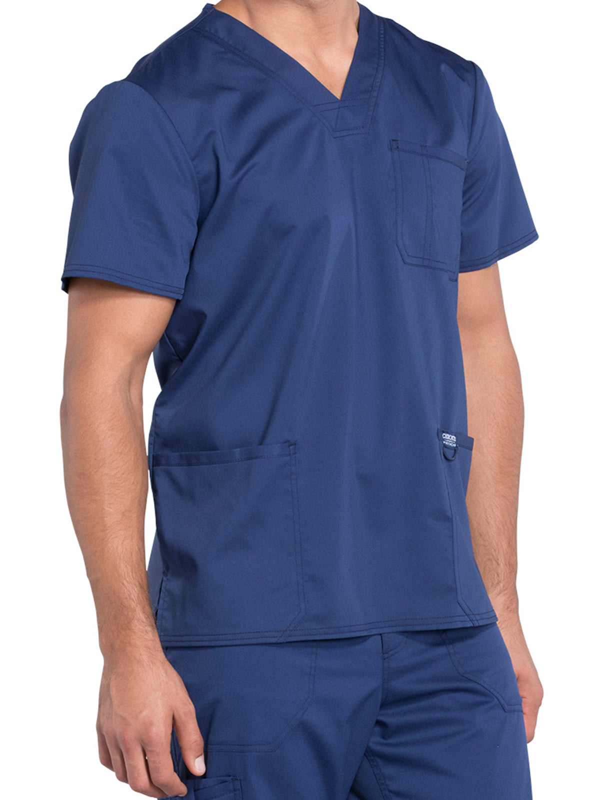 Men's 3-Pocket V-Neck Top - WW670 - Navy