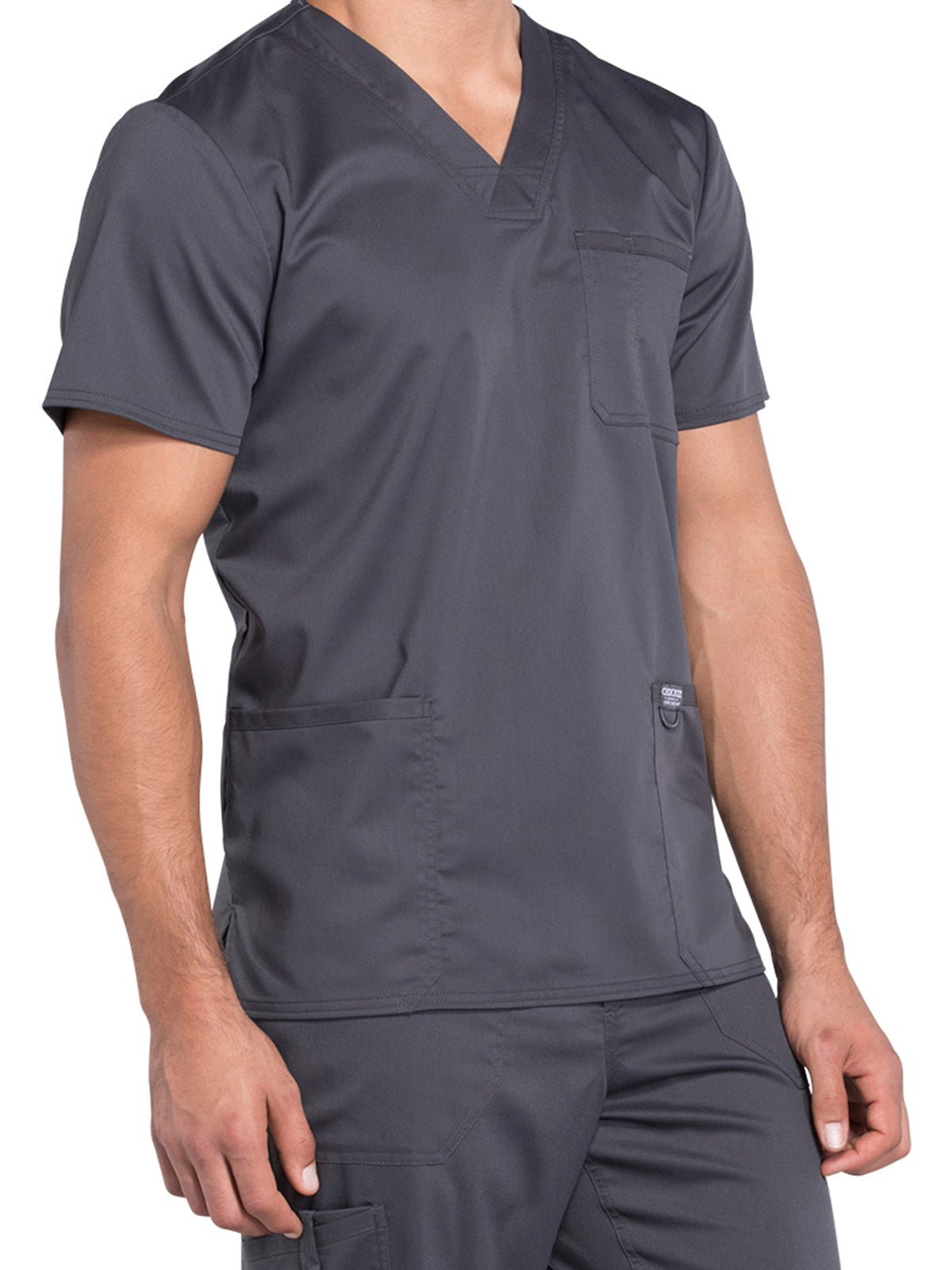 Men's 3-Pocket V-Neck Top - WW670 - Pewter