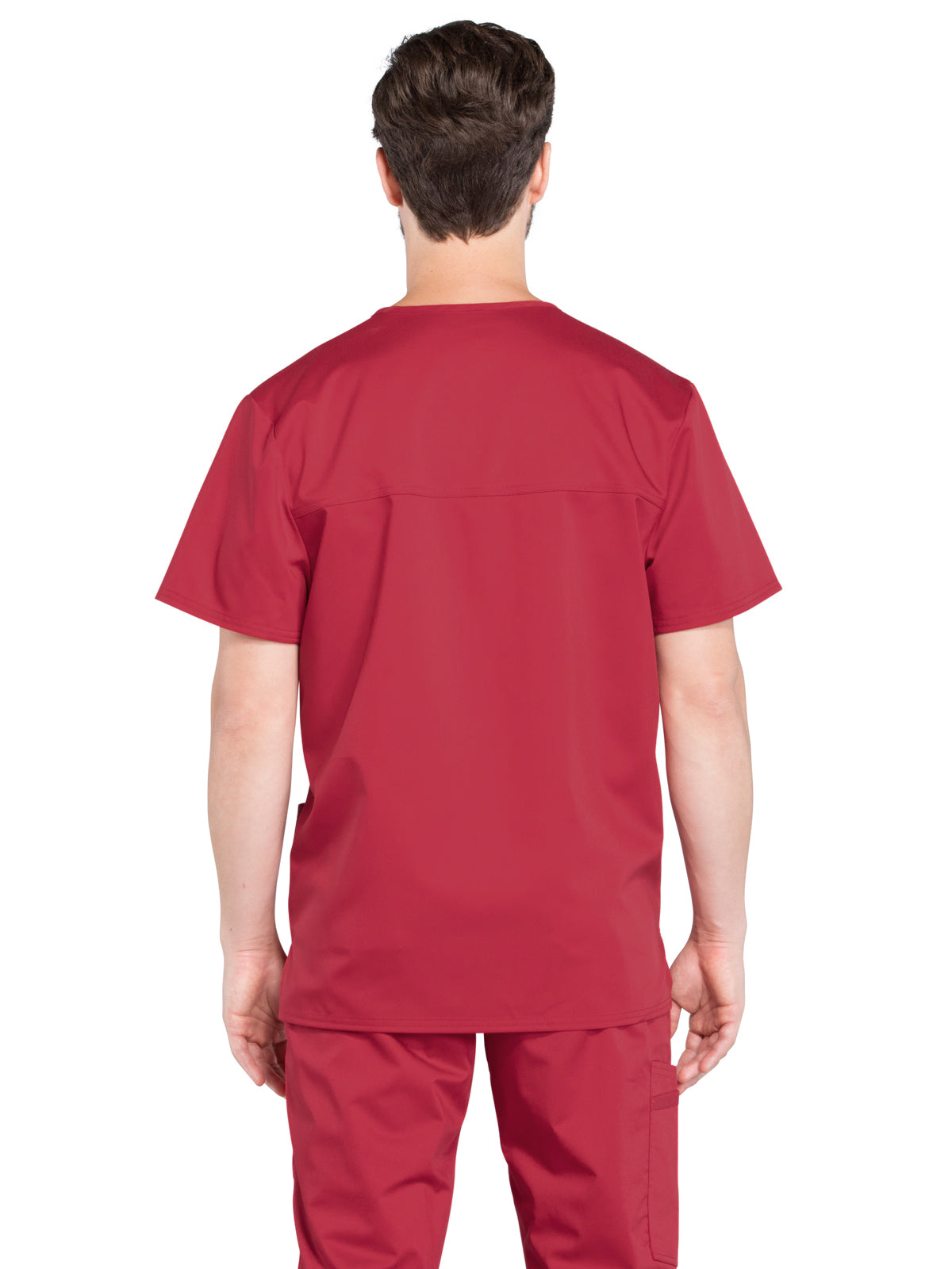Men's 3-Pocket V-Neck Top - WW670 - Red