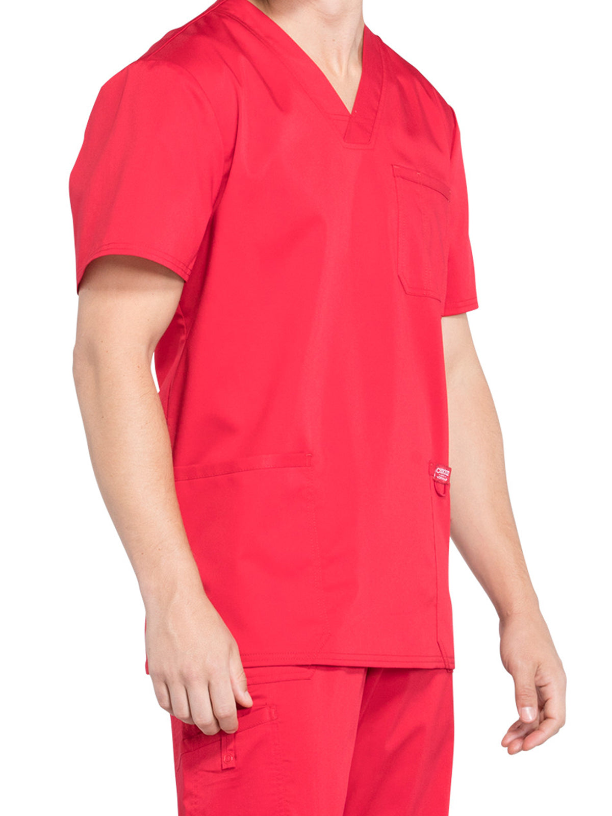 Men's 3-Pocket V-Neck Top - WW670 - Red