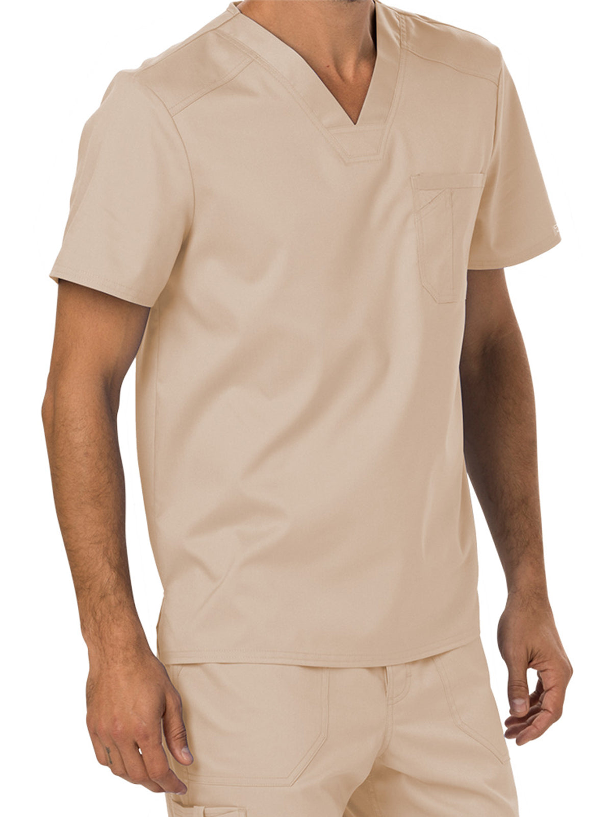 Men's 1-Pocket Tuckable V-Neck Top - WW690 - Khaki