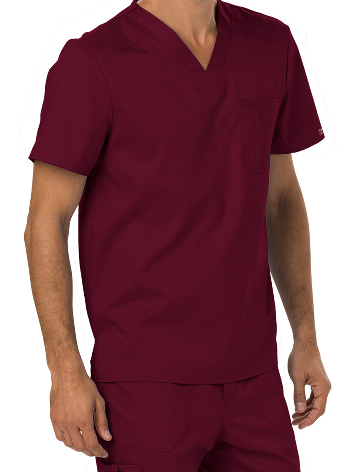 Men's 1-Pocket Tuckable V-Neck Top - WW690 - Wine