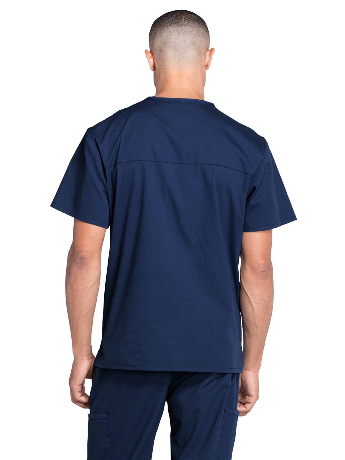 Men's 4-Pocket V-Neck Top - WW695 - Navy