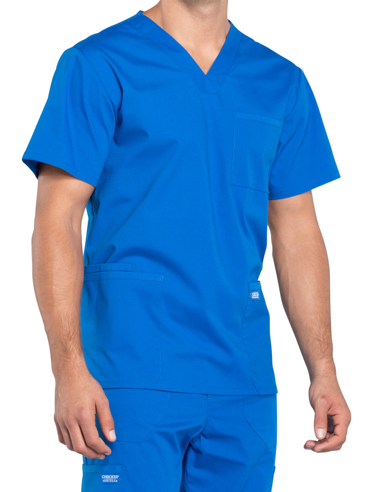 Men's 4-Pocket V-Neck Top - WW695 - Royal