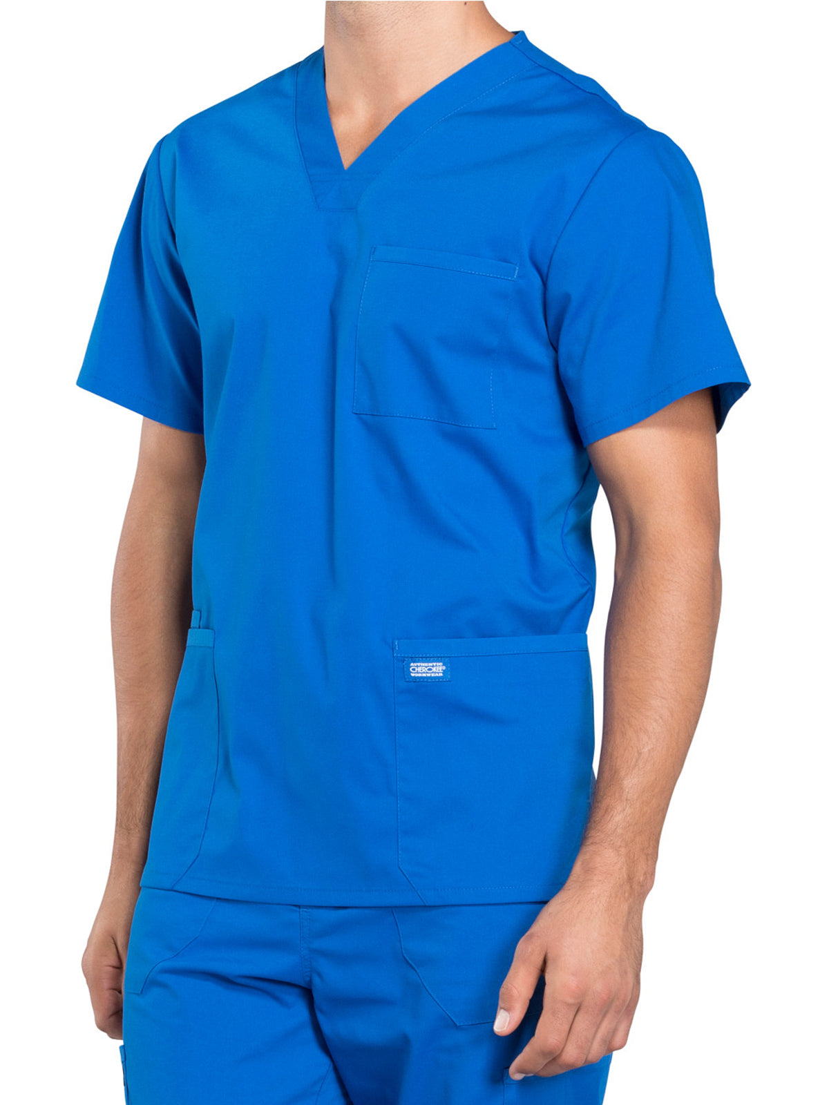 Men's 4-Pocket V-Neck Top - WW695 - Royal