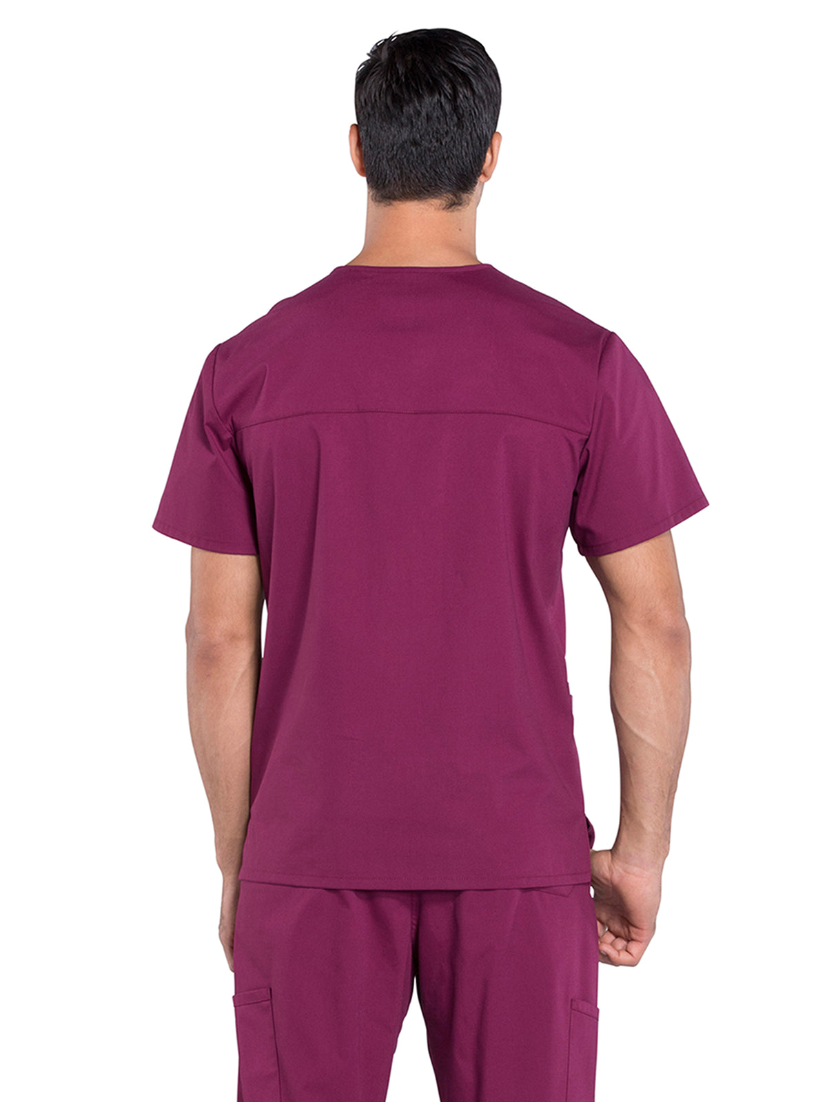 Men's 4-Pocket V-Neck Top - WW695 - Wine