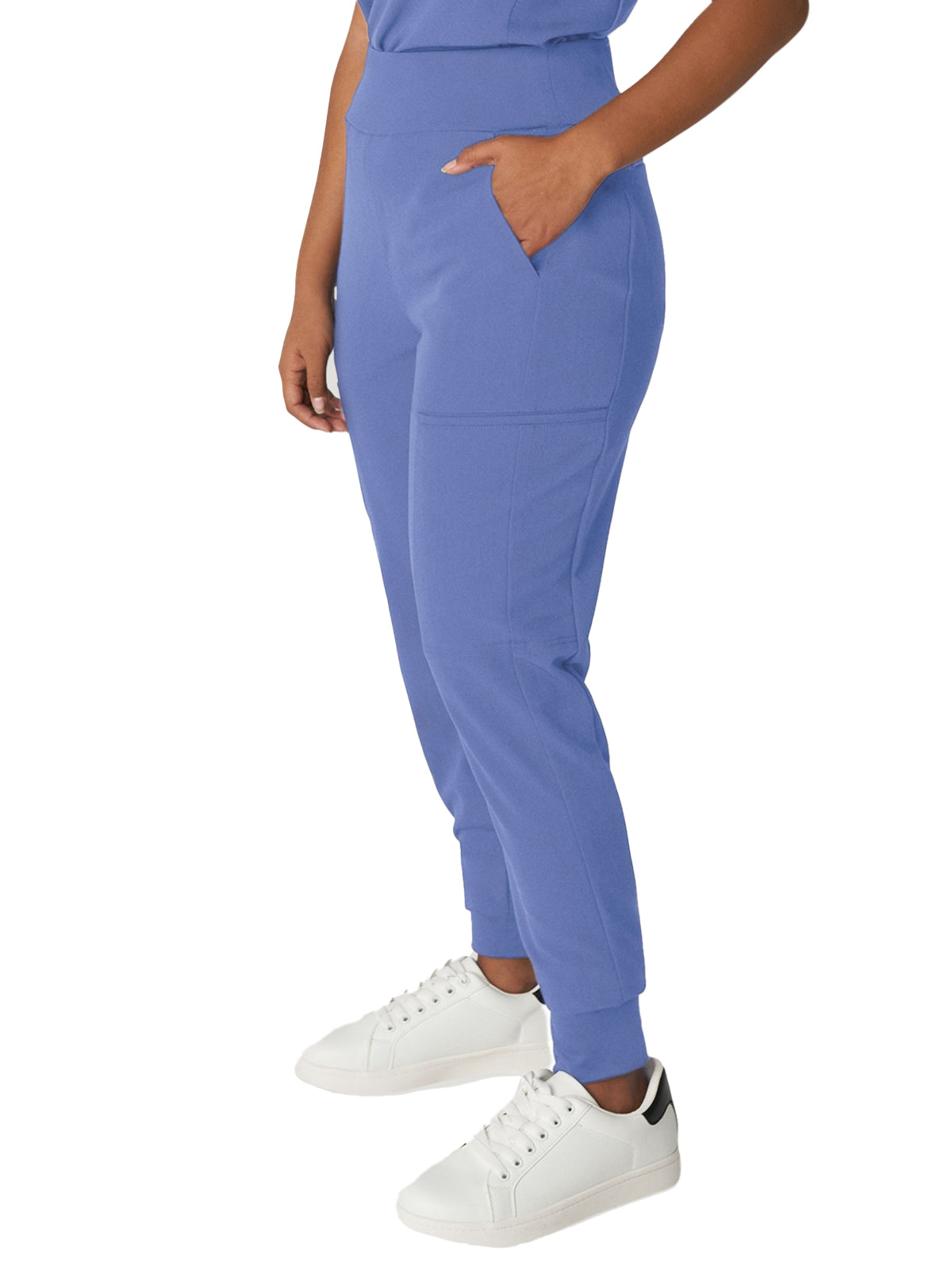 Women's 7-Pocket High-Rise Yoga Waist Jogger Pant - WB410 - Ceil Blue