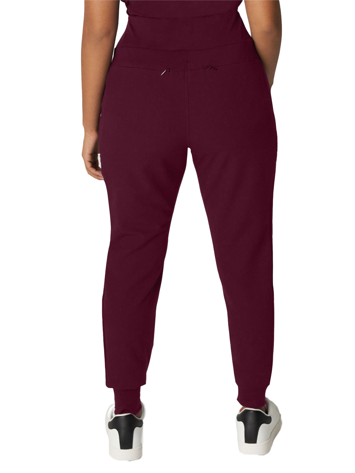 Women's 7-Pocket High-Rise Yoga Waist Jogger Pant - WB410 - Wine (Burgundy)