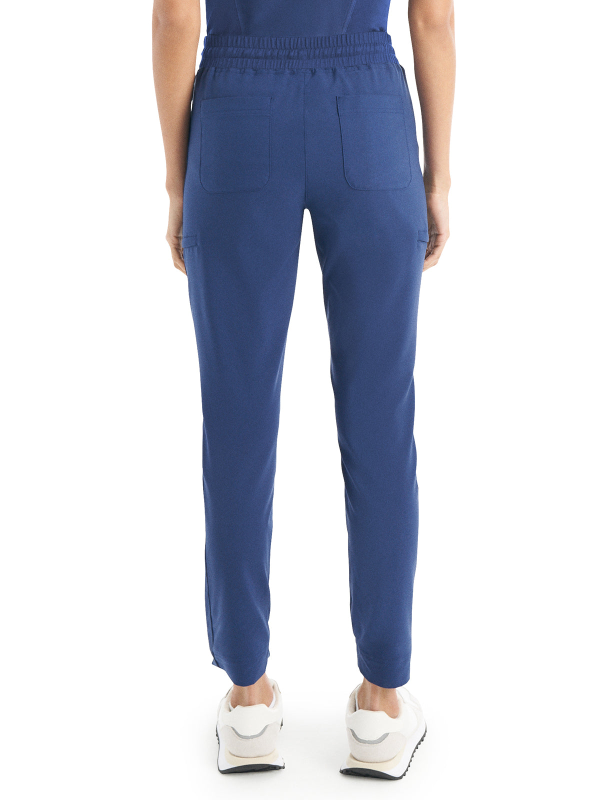 Women's 6-Pocket Hi-Low Leg Cuffs Jogger Pant - WB415 - Navy