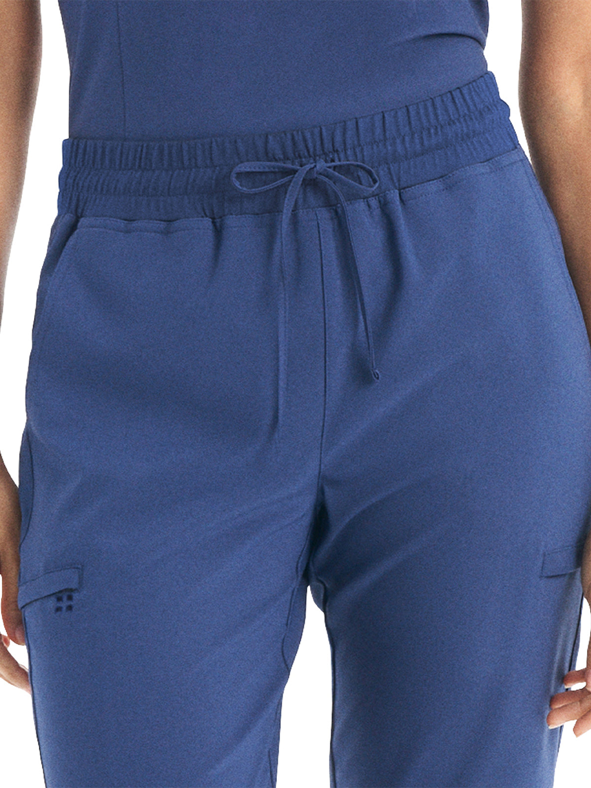 Women's 6-Pocket Hi-Low Leg Cuffs Jogger Pant - WB415 - Navy
