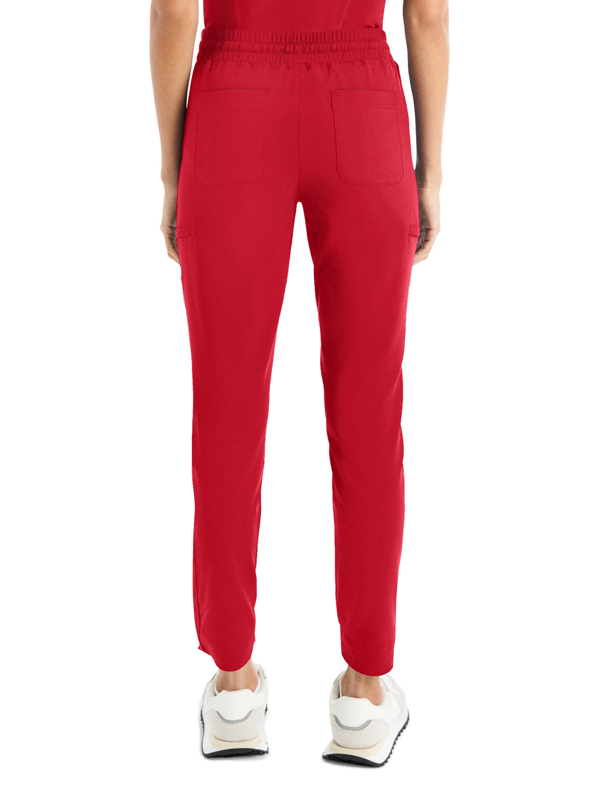 Women's 6-Pocket Hi-Low Leg Cuffs Jogger Pant - WB415 - Racing Red