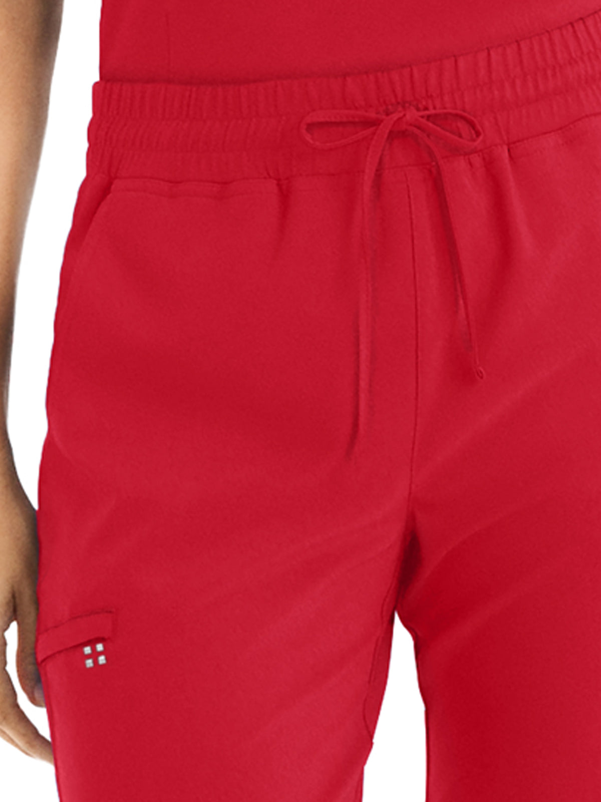 Women's 6-Pocket Hi-Low Leg Cuffs Jogger Pant - WB415 - Racing Red