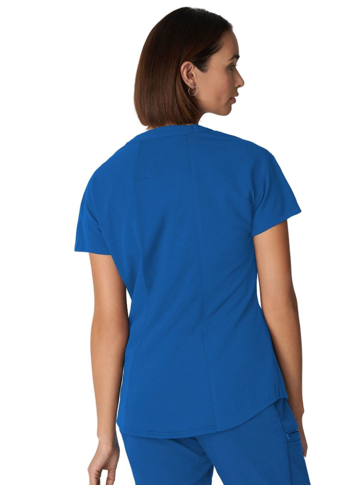 Women's 1-Pocket Tuckable V-Neck Top - WT114 - Royal